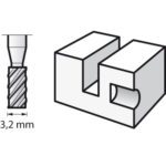 Dremel Straight High Speed Cutter 3.2mm x 3.2mm (194) - Thumbnail Image 2
