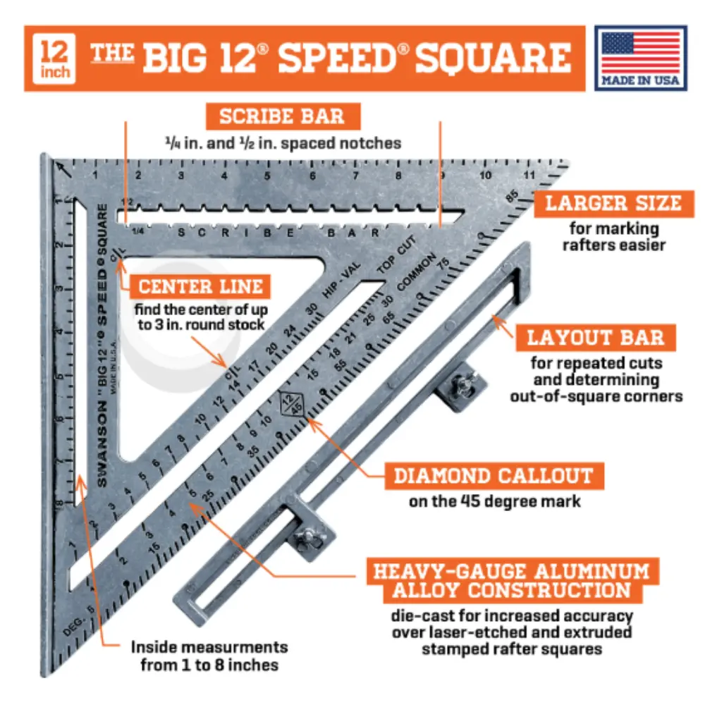 Swanson The Big 12 Speed Square with Layout Bar g1