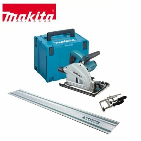 Makita SP6000 J Plunge Cut Saw, 1,4m Track & Set of Clamps