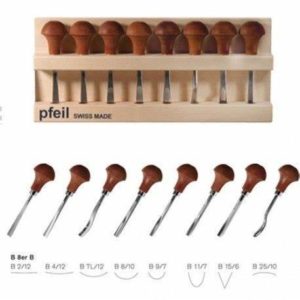 Pfeil 8 Piece Palm Carving Tool Set - B8ER-B