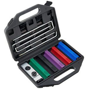 EZE-LAP DMD/S Kit. 5 Stone Knife Sharpening System. Includes Superfine, Fine, Medium, Coarse Diamond Stones and a Serrated Stone
