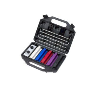 EZE-LAP DMD/C Kit. 5 Stone Knife Sharpening System. Includes Superfine, Fine, Medium, Coarse Diamond Stones and a Ceramic Stone