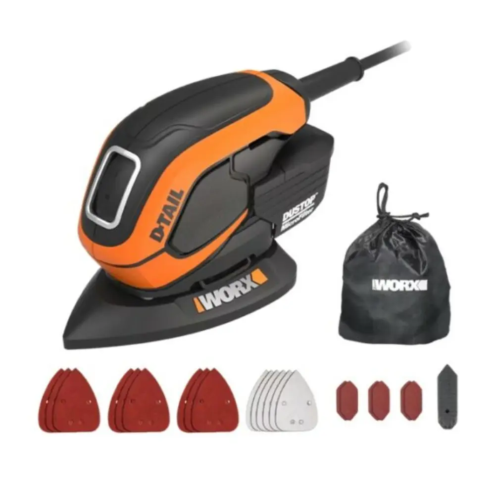 WORX Mouse Sander 65W 220V With Filter & 22 Piece Accessory Kit - Image 5