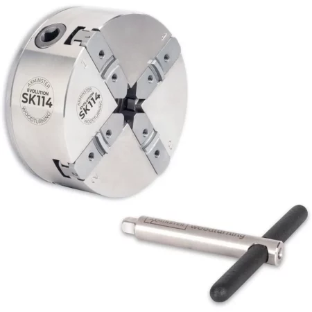 Axminster Woodturning Evolution SK114 Chuck - 1" x 8 tpi (T04M) & Key