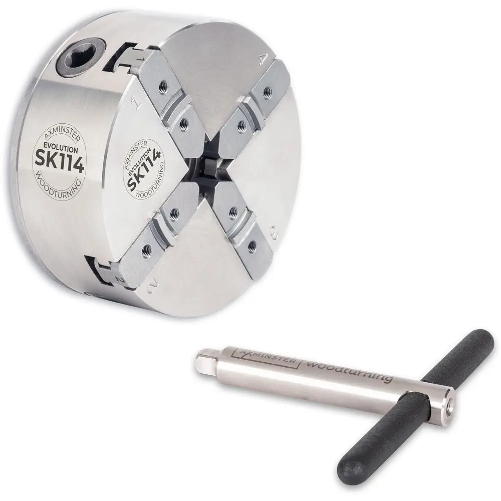 Axminster Woodturning Evolution SK114 Chuck - 1" x 8 tpi (T04M) & Key