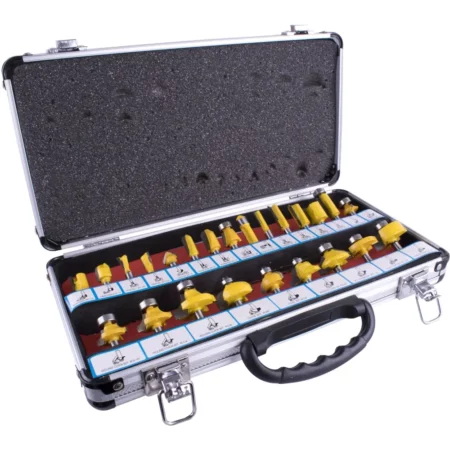 Torkcraft Router Bit Set 24PC Aluminum Case 1/4 Shank
