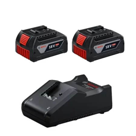 Bosch Battery Starter Kit (x2 4Ah Batteries and Charger)