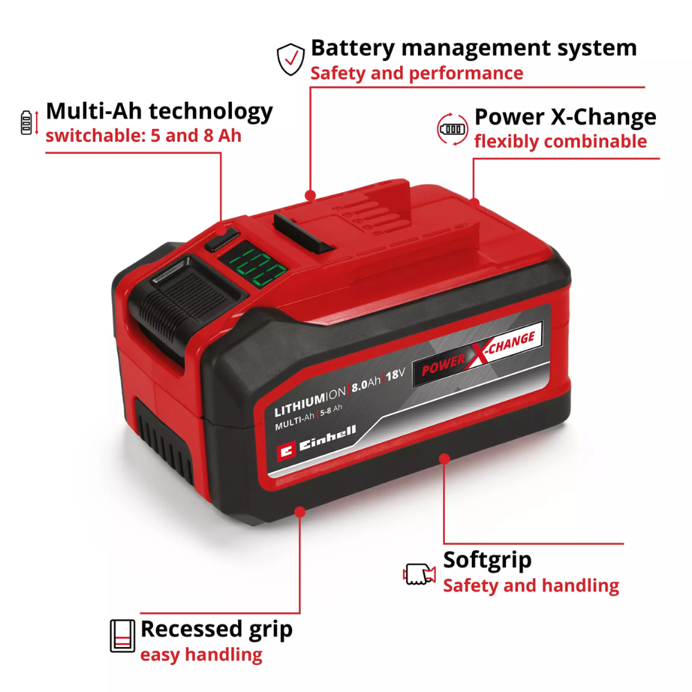 Einhell Battery | 18V 8Ah Multi-Ah Battery PXC Plus - Image 7