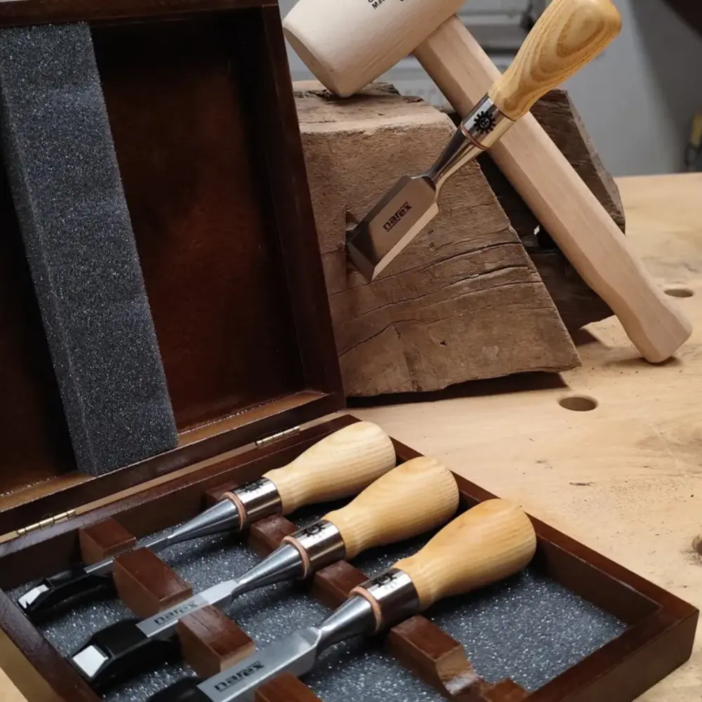 Narex-Richter-Butt-Chisel-Set-of-4-in-Wooden-Box-